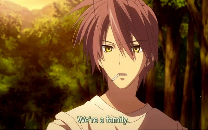 Nhân vật trong Clannad After Story thể hiện nỗi buồn sâu sắc