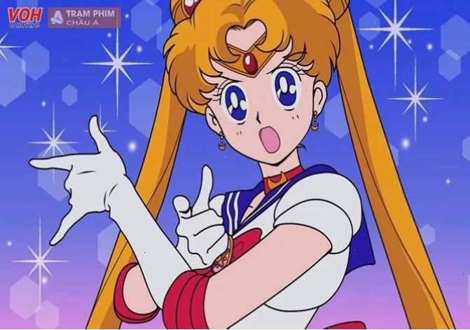 Nhân vật Usagi Tsukino trong Sailor Moon với trang phục thủy thủ