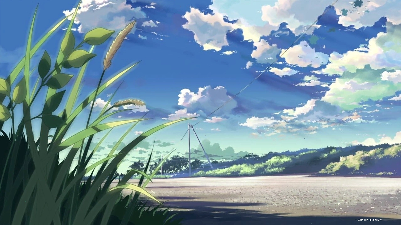 Phong cảnh anime đẹp với màu sắc tươi tắn, tràn đầy sức sống