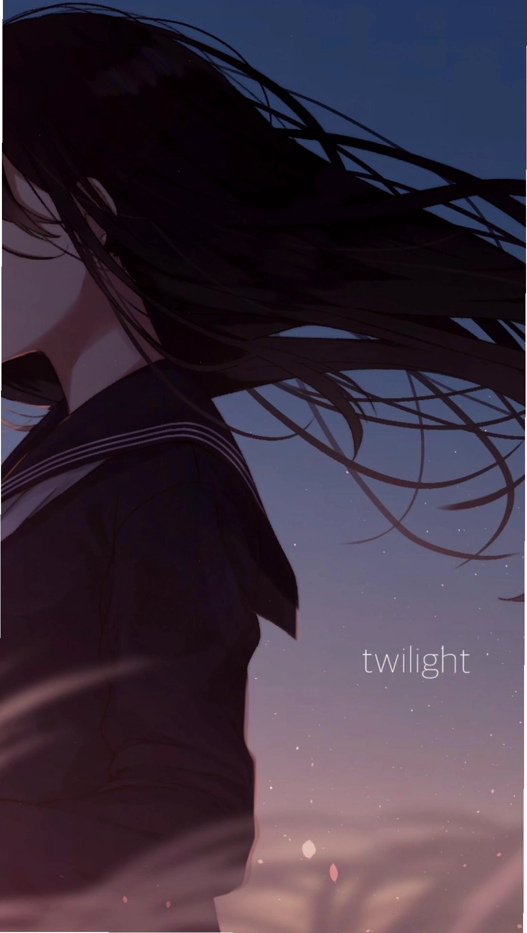 Sad Anime Wallpaper với cô gái trầm tư bên cửa sổ