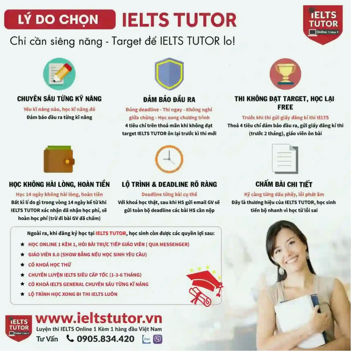 Screenshot of an educational website offering IELTS resources