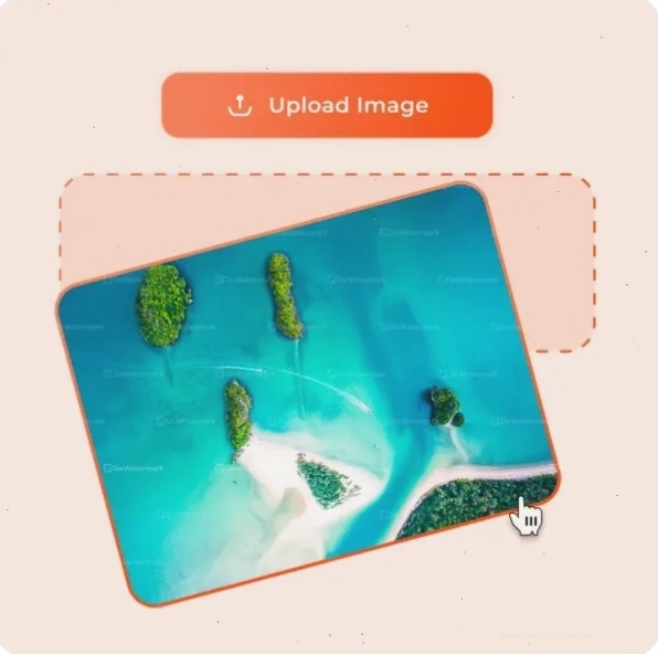 Tải lên hình ảnh có chứa watermark để bắt đầu xóa