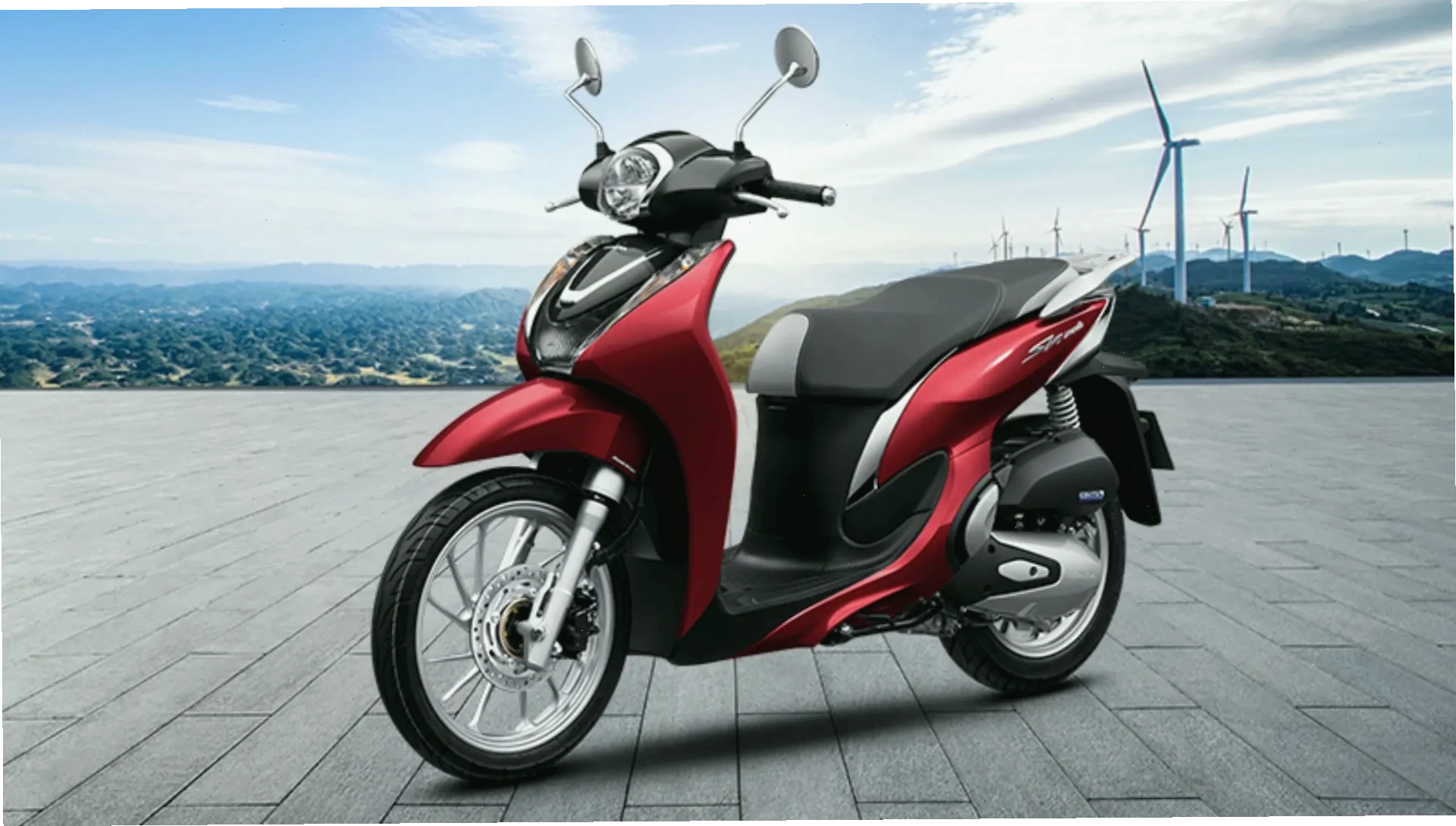 Thiết kế hiện đại của SH Mode màu đỏ