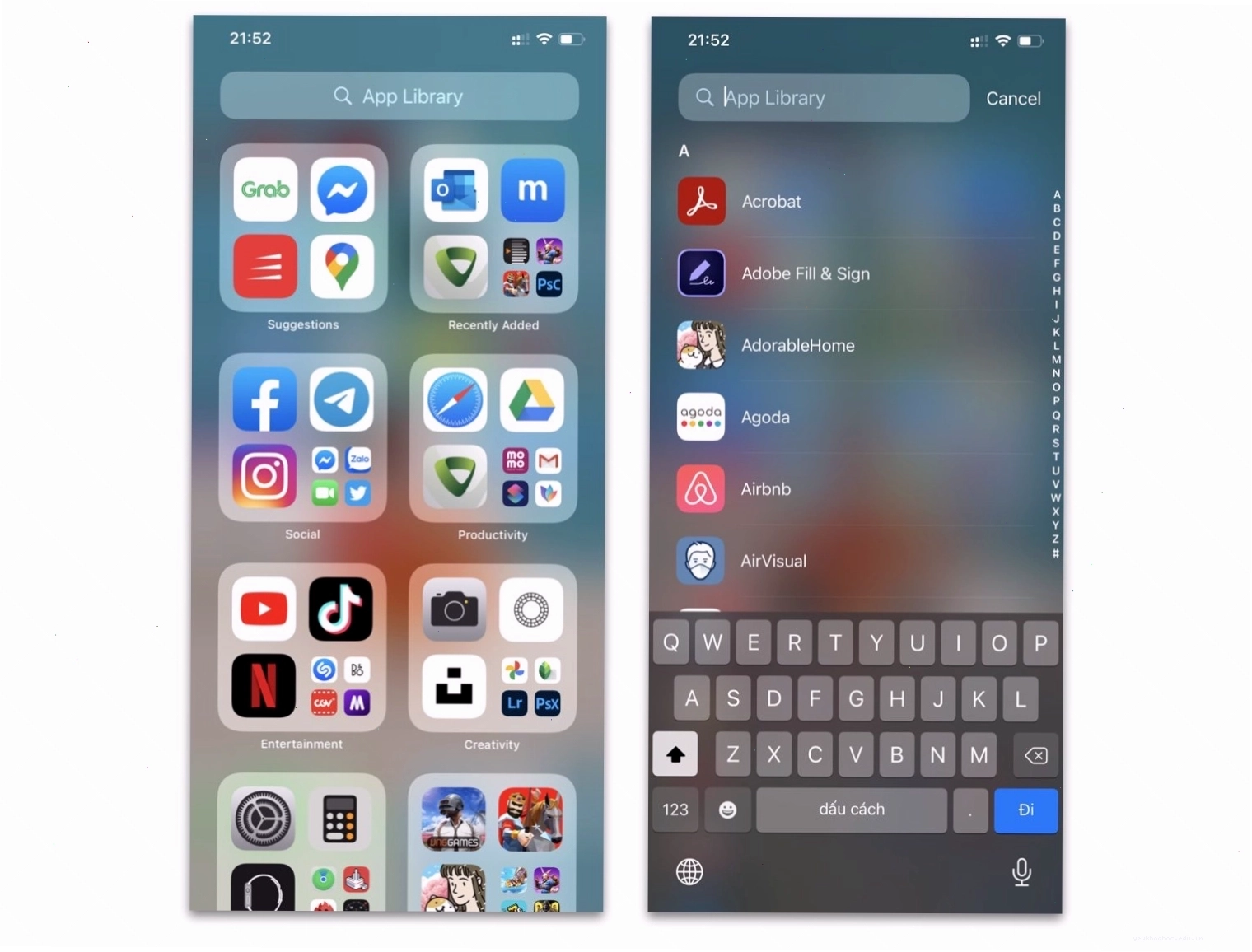 Thư viện ứng dụng trên iOS 14
