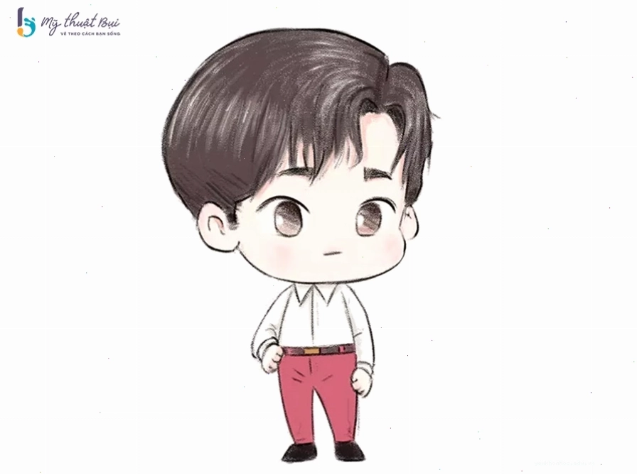 Tô màu hoàn thiện cho tranh vẽ chibi nam