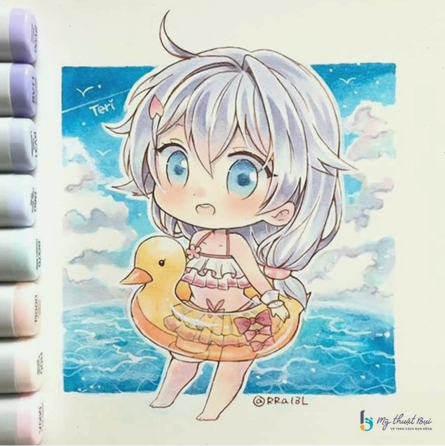 Tranh anime chibi dễ thương và ngộ nghĩnh