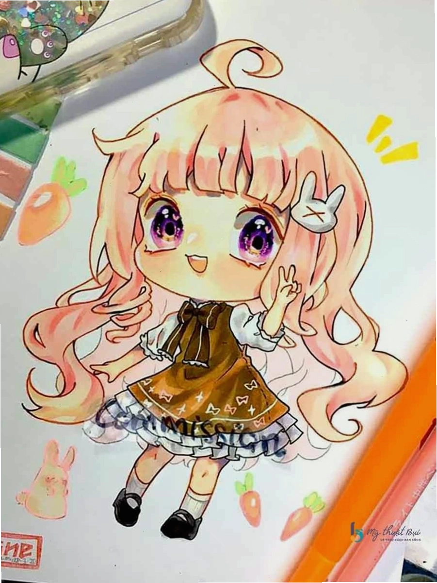 Tranh vẽ anime chibi độc đáo