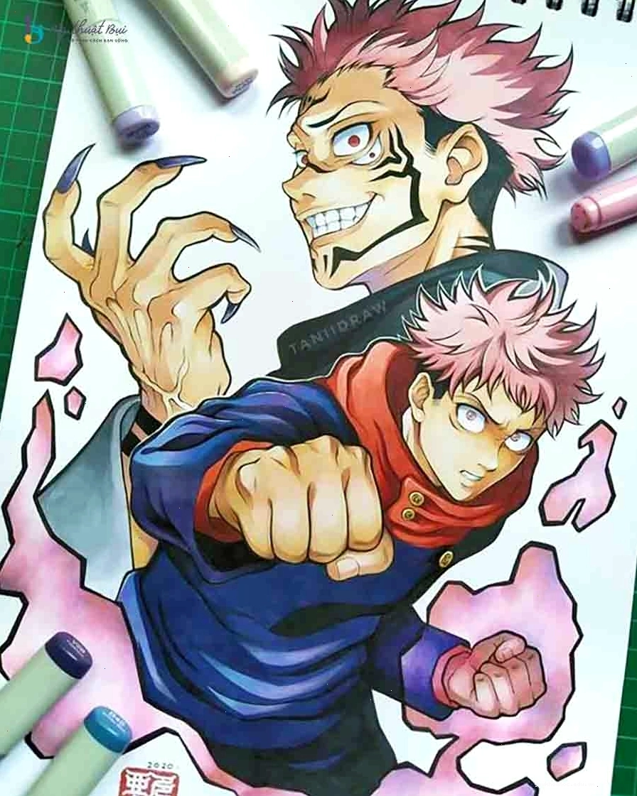 Tranh vẽ anime nam với vẻ ngoài cuốn hút