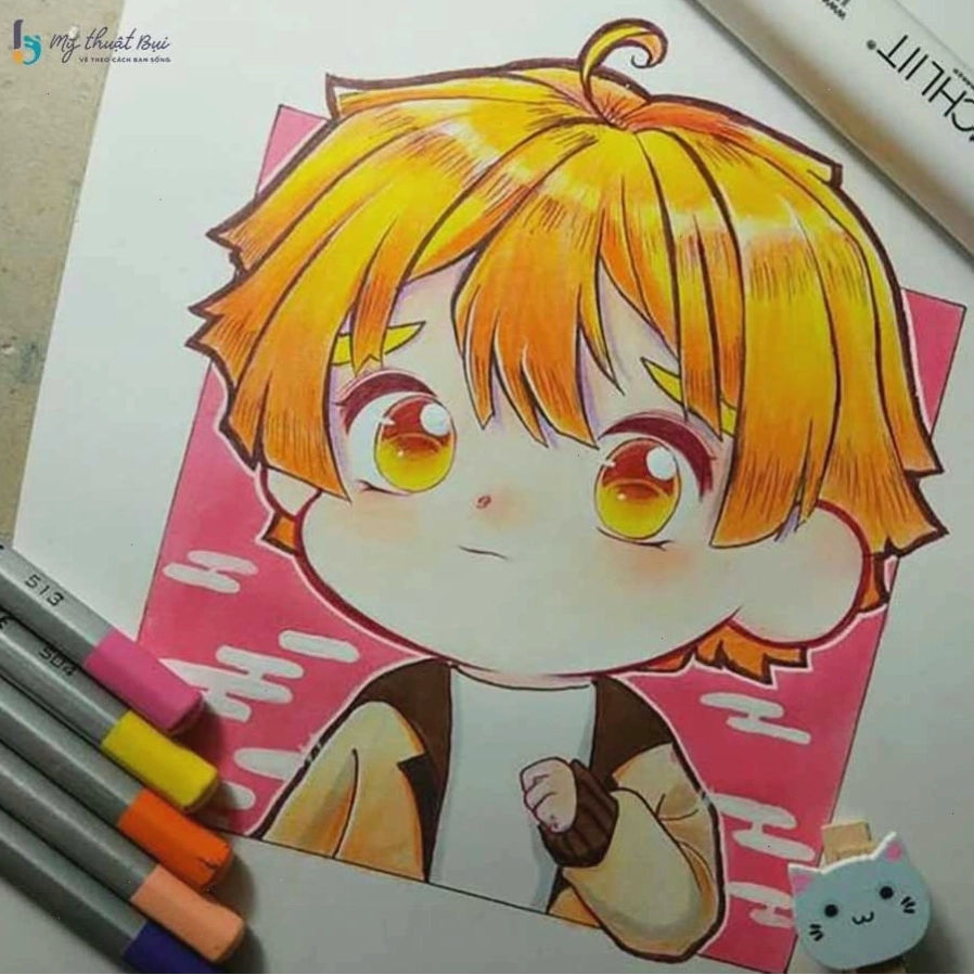 Tranh vẽ chibi anime đáng yêu