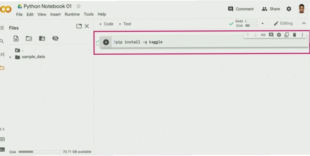 Truy cập bộ dữ liệu Kaggle từ Google Colab