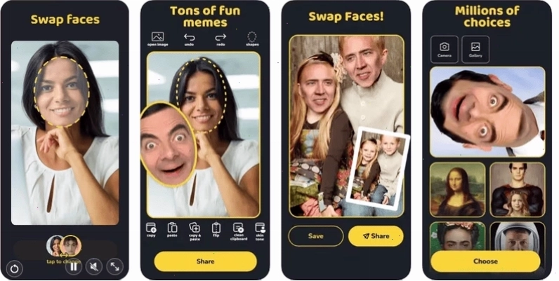 Ứng dụng deepfake cho phép hoán đổi khuôn mặt một cách dễ dàng