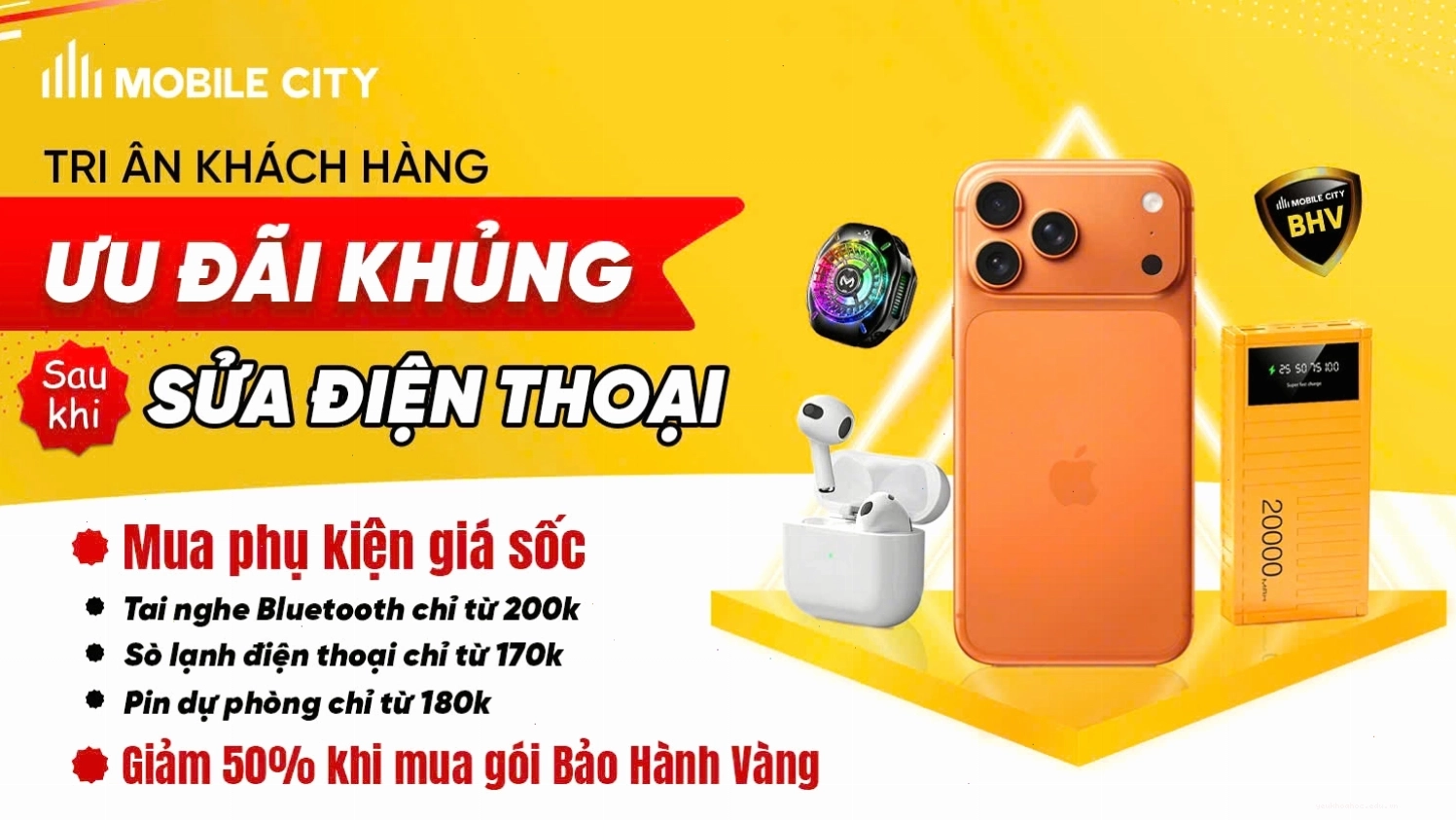 Ưu đãi sửa chữa điện thoại hấp dẫn
