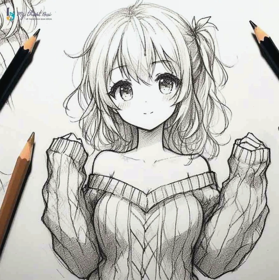 Vẽ anime nữ đẹp với phong cách quyến rũ