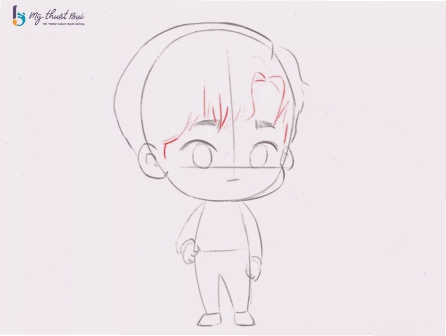 Vẽ các kiểu tóc khác nhau cho nhân vật chibi nam