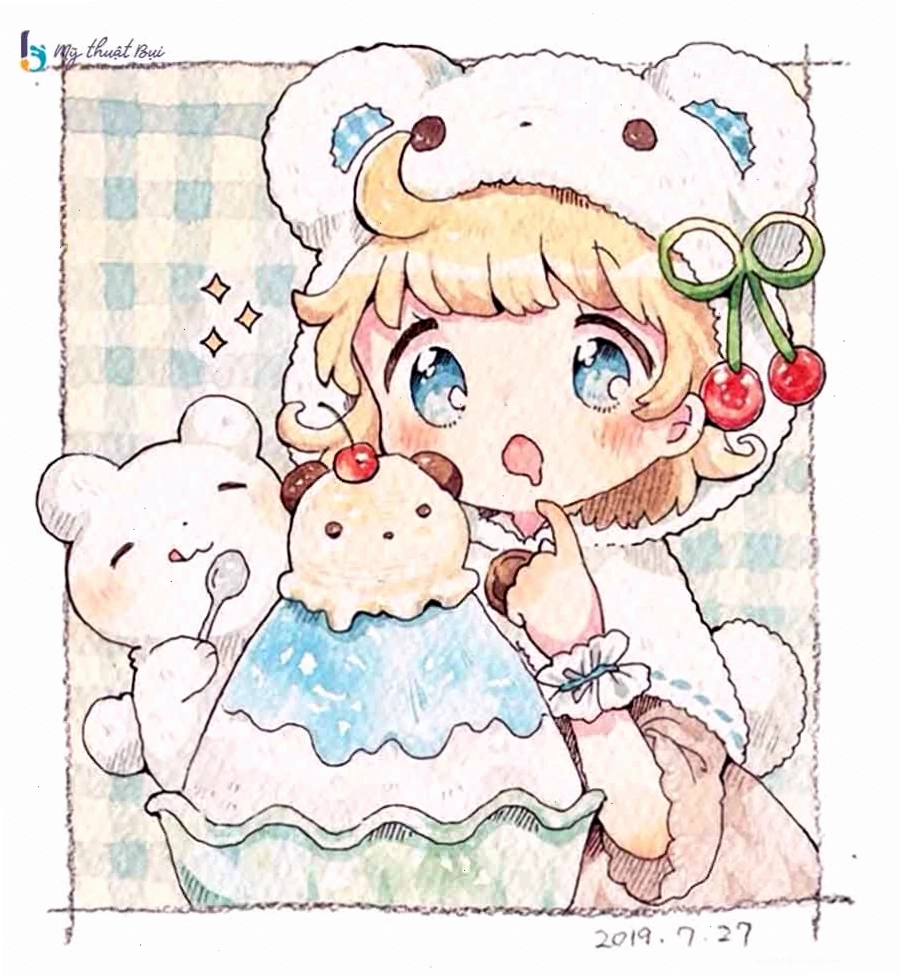 Vẽ mặt anime nữ dễ thương