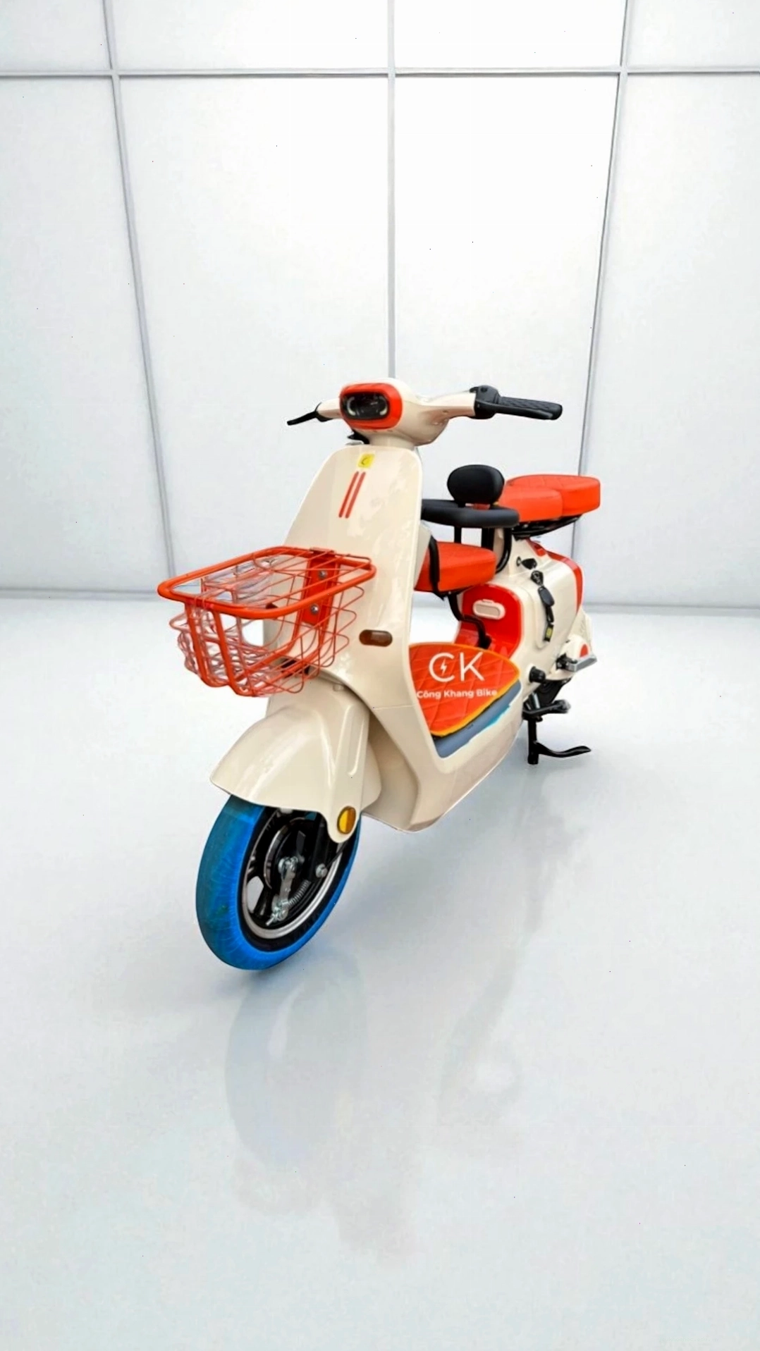 Xe điện K1 Dylexe màu kem cá tính