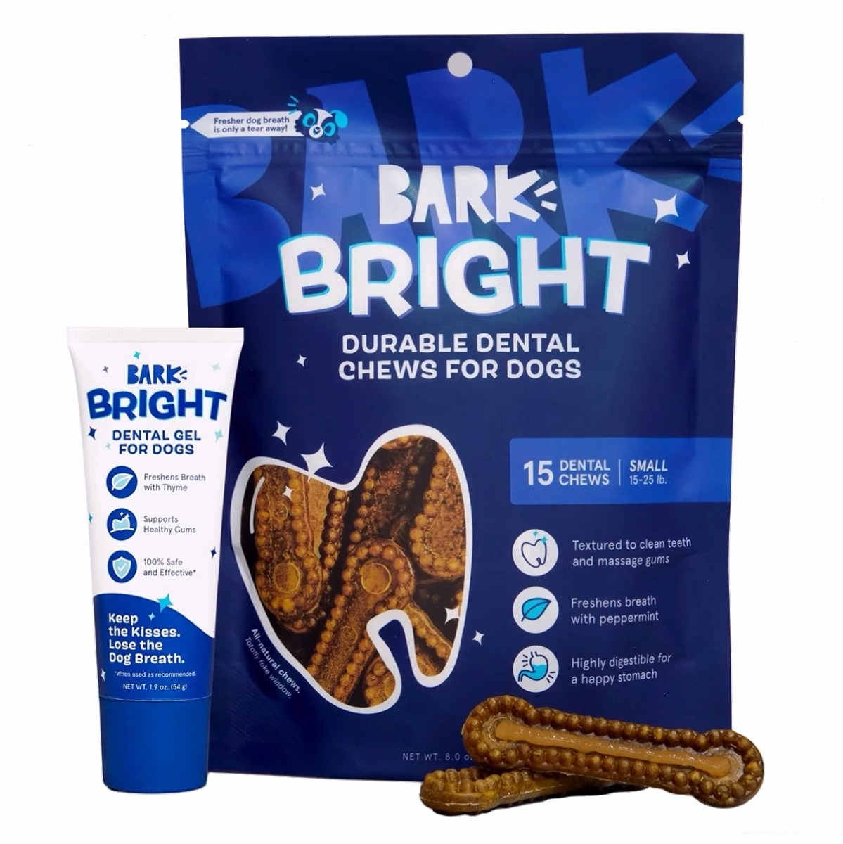 Bright Durable Dental Kit with toothpaste and chews