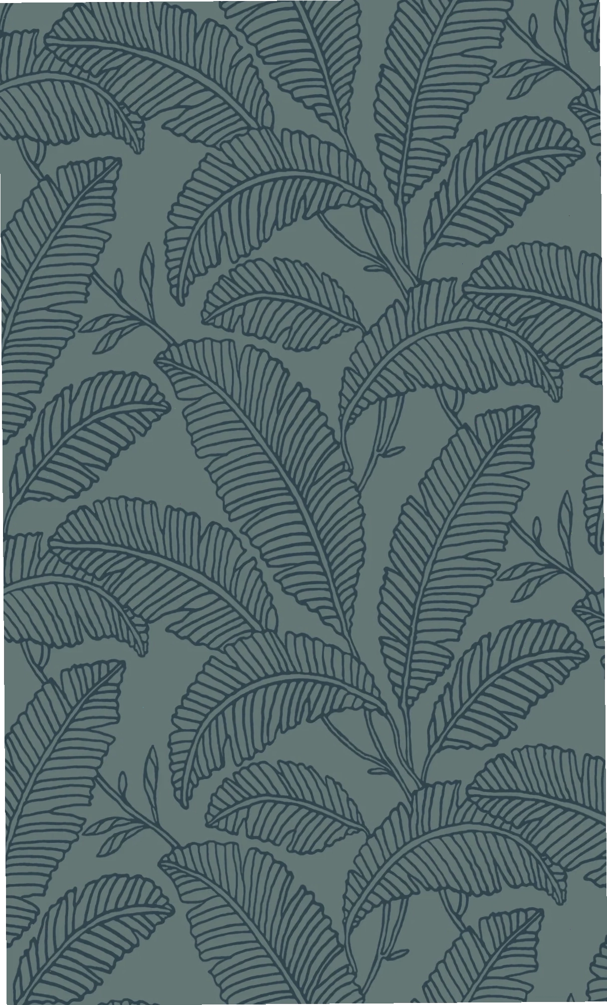 Jungle theme wallpaper with birds and flowers