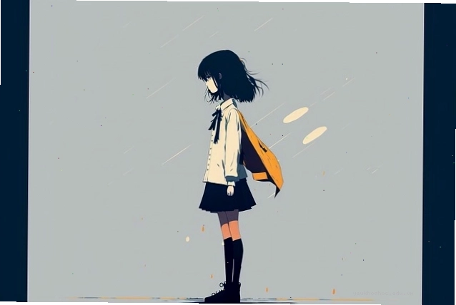 Mẫu phông nền Free Girl Uniform trong trang phục nữ sinh phong cách anime