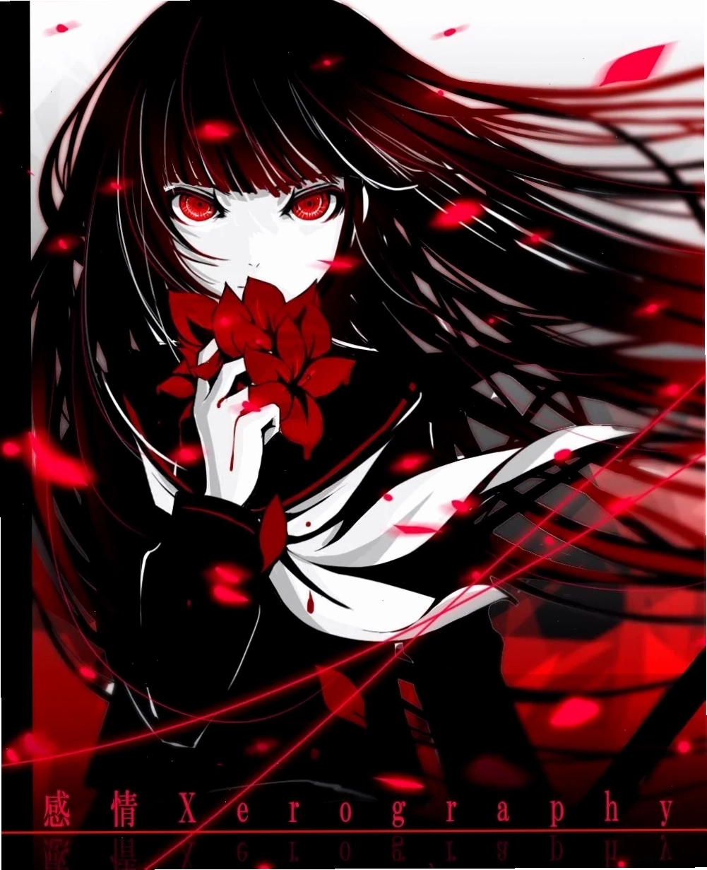 ảnh anime girl tóc đen bí ẩn
