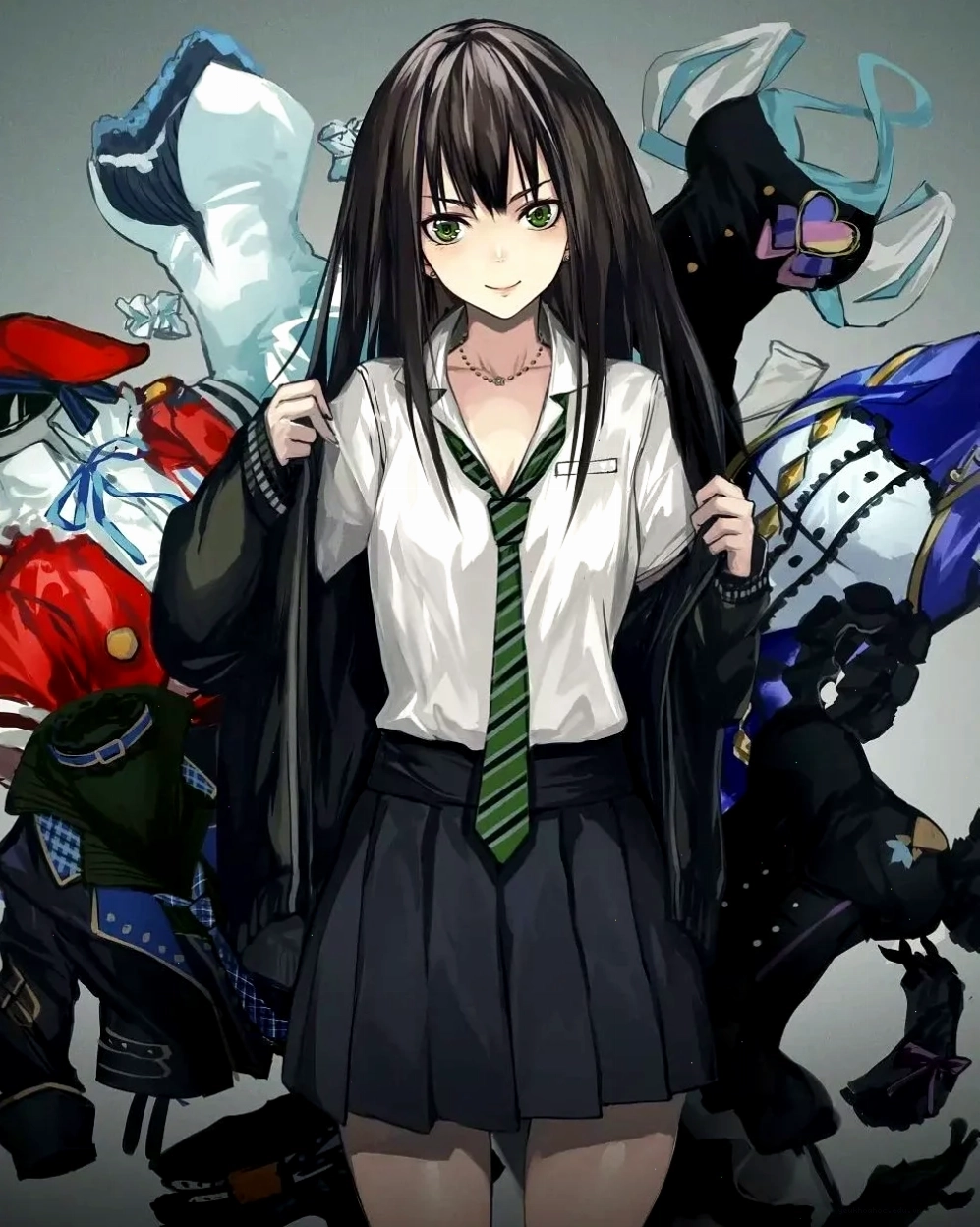 ảnh anime girl tóc đen bí ẩn
