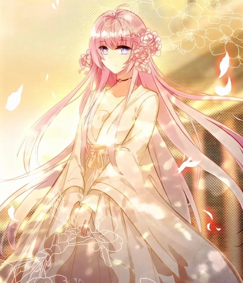 Anime girl tóc hồng cute với ánh mắt tinh nghịch