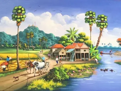 Thưởng thức tranh phong cảnh mùa hè với khung cảnh tuyệt đẹp