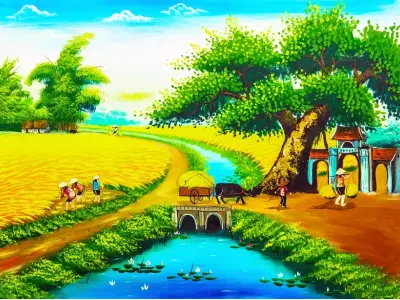Bộ sưu tập vẽ tranh đồng quê sắc nét và sinh động