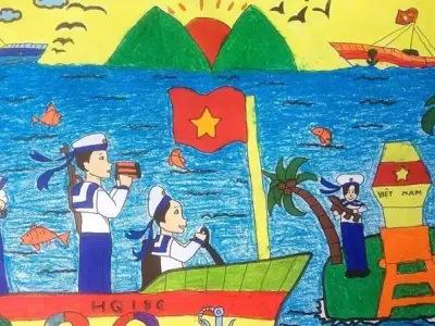 Tranh phong cảnh biển đảo mang vẻ đẹp thiên nhiên tuyệt vời