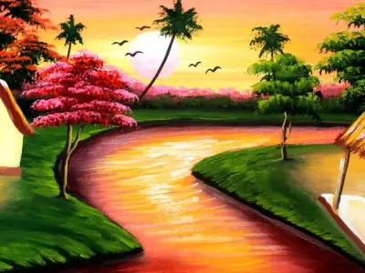 Bộ sưu tập tranh phong cảnh đơn giản đẹp mắt và tinh tế